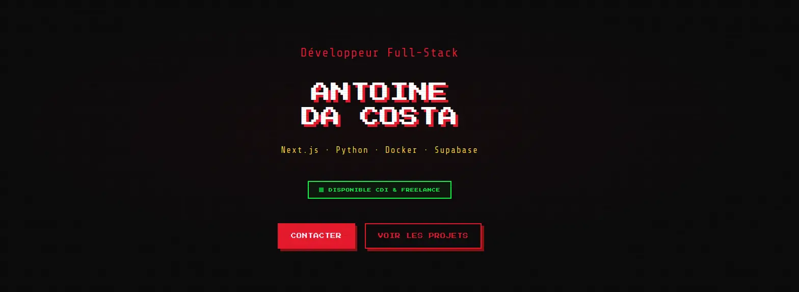 Aperçu du projet Portfolio v2